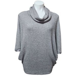 Vintage Korye cowl neck dolman tunic sweater lagenlook small gray
